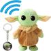 Talking Baby Yoda Plush Walking Baby Yoda Toy That Repeats What You Sayï¼ŒBaby Yoda Interactive Doll for Kids Gifts (High 20cm)