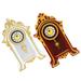 2 Pcs Mini Dollhouse Clock Furniture Miniature Table Clock Resin Stuff Mini House Pendulum Clock Small Pendulum Clock