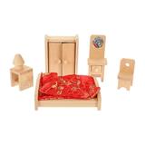 Models Baby Doll Toy Mini Room Scene Toy Doll House Model Doll House Mini Bed Wooden Cotton Micro Scene