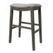 Saddle Stool, -29" Barstool, Set of 2,25 inch counter stool measures: 19.25 in W x 13.75 in D