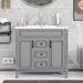 36" W x 18" D Single Sink Freestanding Bathroom Vanity with White Resin Basin