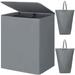 154L Double Laundry Hamper with Lid,Large Dirty Clothes Hamper 2 section Collapsible Laundry Basket Dorm Room Storage