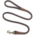 Mendota Pet Snap Leash - British-Style Braided Dog Lead Made in The USA - Brown 1/2 in x 6 ft - for Large Breeds