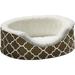 Orthoperdic Egg-Crate Nesting Pet Bed w/ Teflon Fabric Protector XS Brown