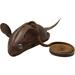 Hide & Drink Leather Cat Toy/Cat Teaser/Cats Exerciser Toy/Cat Toy Furry Mouse/Faux Mice for Cats Handmade :: Bourbon Brown