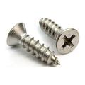 No. 8 x 3/4 Stainless Flat Head Phillips Wood Screw (100 pc) 18-8 (304) Stainless Steel Sheet Metal Screws Type A Point Plain Finish by Bolt Dropper