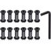 Hilitchi M6 Hex Drive Socket Cap Bolts Kit Countersunk Head Screws Bolts Dowel Barrel Nuts Crib Bolts Nuts Assortment Kit for Furniture Hardware Fitting (M6x16MM-12PCS)