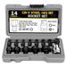 Walmeck Socket tool suit Socket Set Wrench Set Wrench Ratchet Wrench Car Maintenance HUIOP Wrench Ratchet Wrench 14pcs 1/2in Bit Socket Tool Suit Bit Socket Set Ratchet Wrench Car 1/2in Bit Socket