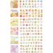 Doraking 300PCS Cute Cartoon Rabbits Decoration Adhesive Paper Stickers for Scrapbook Planners 6Themes Lovely Rabbits Stickers (Yellow)