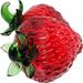 2 Pcs Crystal Strawberry Artificial Plants Home Fruit Figurines Table for Car Table Crystal Fruit Figurine Office