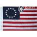 Flagolden Betsy Ross Flag 12x18 Inches - Embroidery 13 Star Colonial American Flags with 2 Brass Grommets and 4 Rows Stitching Line 4th of July Decor Outdoor Indoor Banner - Heavy Duty Polyester