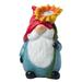 Solar Garden Gnome Statue Resin Garden Gnome Figurine Garden Solar Light