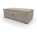Budge P5A35PM1 English Garden Patio Ottoman/Coffee Table Cover Heavy Duty and Waterproof Medium Two-Tone Tan