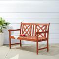 Clihome Outdoor Patio 4-foot Wood Garden Bench