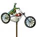 Metal Wind Spinner Praying Mantis Bicycle Motorcycle Windmill Stake Statue for Garden Lawn Yard Outdoor Decoration