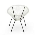 Christopher Knight Home Anson Outdoor Acapulco Woven Accent Chair by White/ Black