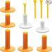 Skylety Rubber Golf Tees Holder Set Include Mixed Size Golf Rubber Tees Holders and Plastic Golf Tees for Driving Range Golf Practice Mat (11)