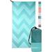 Wanderlight Microfiber Travel Towel â€“ Quick Dry Compact Lightweight Sand Free â€“ Perfect for Beach Camping Backpacking Sports Gym Yoga (Turquoise Chevron Standard)