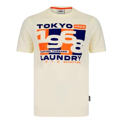 T-Shirts Control Motif Cotton Jersey T-Shirt in Marshmallow / L - Tokyo Laundry