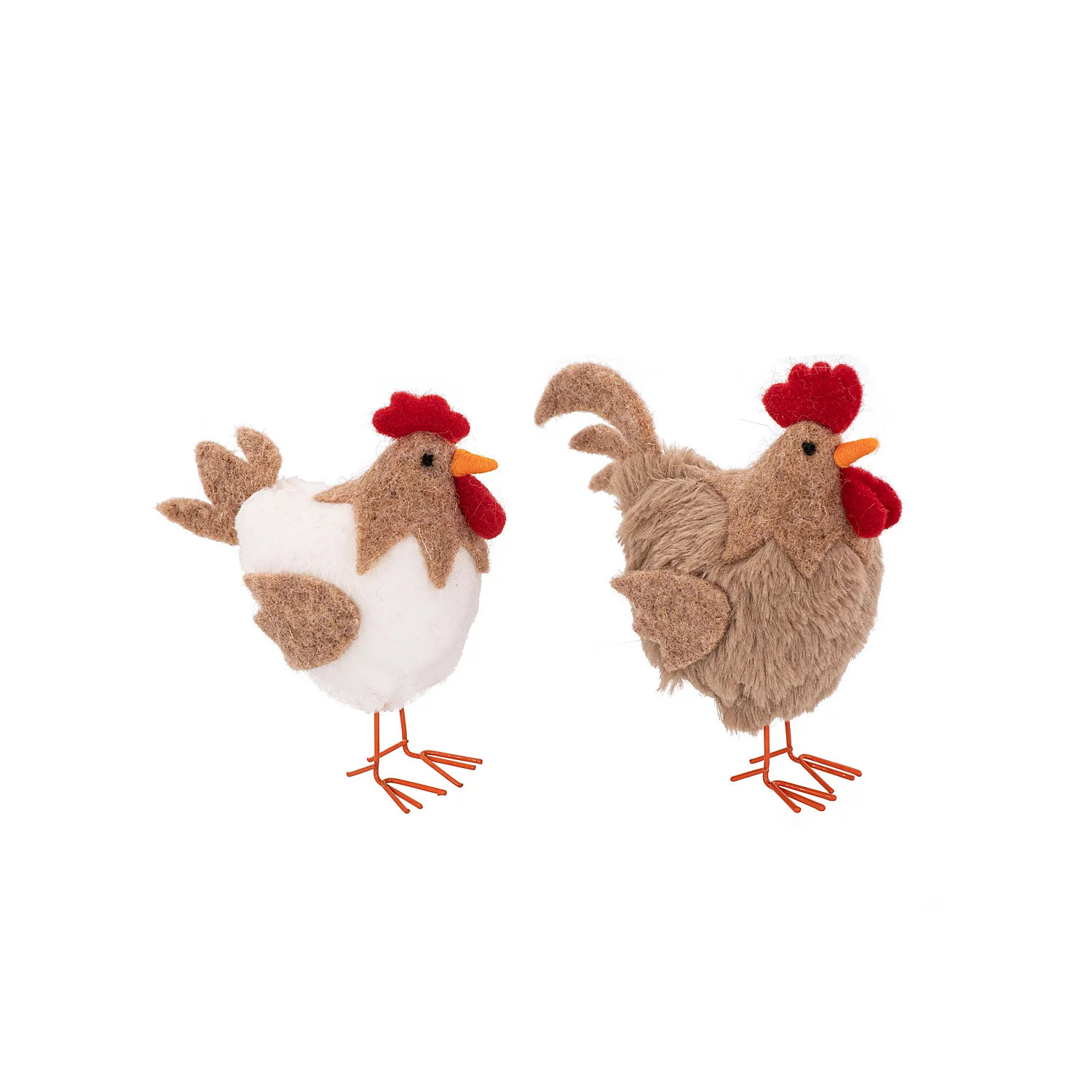Peluche "poule et coq", 13 cm