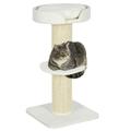 PawHut 91cm Cat Tower Scratching Posts Cat Tree for Indoor Cats Kitten Activity Centre Cream White
