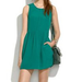 Madewell Dresses | Madewell Shirred Brushed Silk Dress In Green Waist Defined 100% Silk Fully Lined | Color: Green | Size: 2
