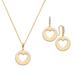 Kate Spade Jewelry | Kate Spade Gold Symbols Heart Necklace & Earrings Matching Jewelry Set | Color: Gold | Size: Set