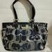 Coach Bags | Coach Blue & Metallic Gray Signature Shoulder Tote Bag | Color: Blue/Gray | Size: Os