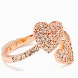 Kate Spade Jewelry | Kate Spade New York Rose Gold Yours Truly Pave Heart Ring Mother's Day | Color: Gold/Pink | Size: Various