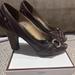 Coach Shoes | Authentic Coach Paulina High Heels Size 8 Brown With Gold Accents With Box | Color: Brown | Size: 8