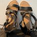 Torrid Shoes | Black Torrid Strap Sandal Size 11.5 | Color: Black/Tan | Size: 11.5