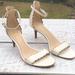 Coach Shoes | Coach Monica Soft Shine Leather Sandals White With Gold Rivets. Woman’s Size 9 | Color: White | Size: 9