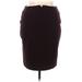 Adrienne Vittadini Casual Pencil Skirt Knee Length: Burgundy Solid Bottoms - Women's Size 14