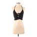 H:ours Sleeveless Top Black Halter Tops - Women's Size Small