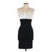 Lovely Day Casual Dress - Mini Strapless Sleeveless: Black Dresses - Women's Size Large