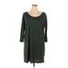 Gap Casual Dress - Shift Scoop Neck 3/4 sleeves: Green Print Dresses - Women's Size X-Large