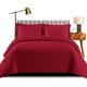Quilted Bedspreads Double Bed Throws for Bedroom Decor - Reversible Embossed Quilted Bed Throw Bedspreads Double Size 240x250cm Red - Warm Bedding Double Bed Quilt + Pillows Cases Pack Of 2