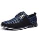Men's Modern Dress Shoes for Men, Lightweight Business Mens Casual Shoes, Non-Slip Black Dress Shoes Men, Dress Formal Tuxedo Sneakers (Color : Blue, Size : 6 UK)