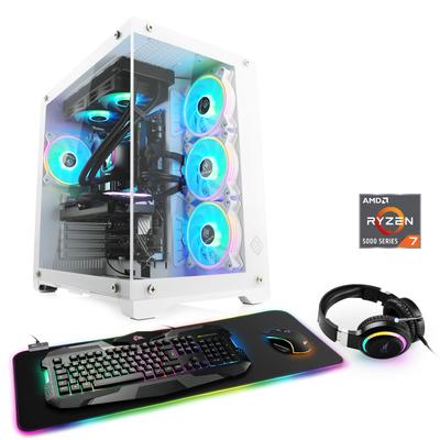 CSL Gaming-PC "Aqueon A56114 Advanced Edition", weiß, Microsoft Windows 11 Home (64 Bit), 16 GB RAM 1000 GB SSD, Computer