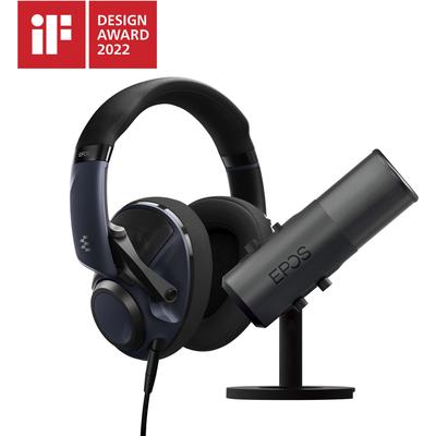 EPOS Gaming-Headset "H6 PRO/B20 Streaming Bundle" Kopfhörer Multi-Pattern USB Mikrofon schwarz (schwarz/blau)