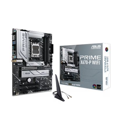 ASUS Mainboard "PRIME X670-P WIFI" Mainboards Ryzen 7000, ATX, PCIe 5.0, 3x M.2, DDR5-Speicher, WiFi6 schwarz (eh13)