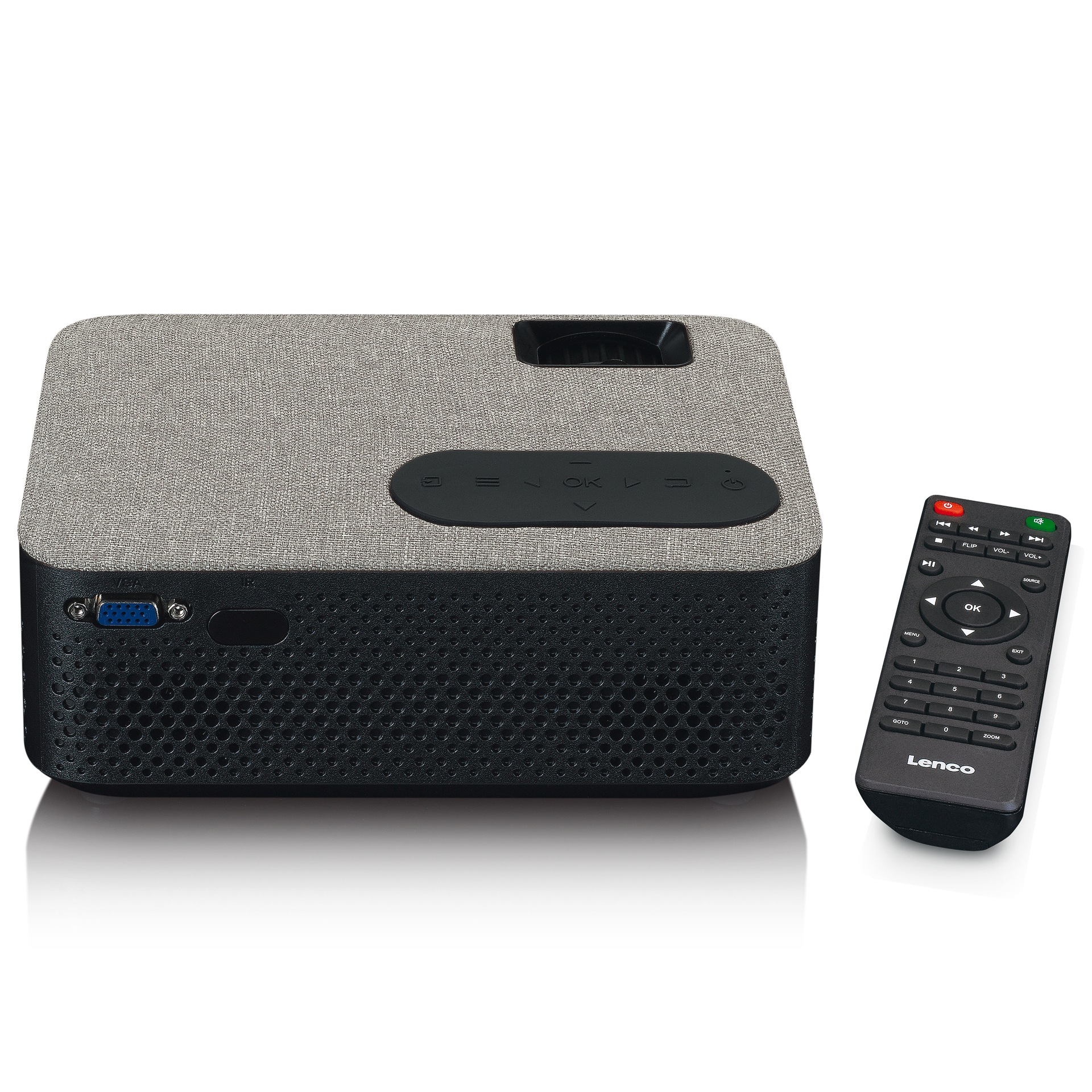 LENCO LCD-Beamer "LPJ-700BKGY", schwarz, B:19,5cm H:11,5cm T:31,1cm, Beamer, integriertes Bluetooth Image