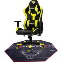 HYRICAN Gaming-Stuhl Striker Copilot Gamingstuhl + Stuhlunterlage Stühle Gr. Kunstleder, Stahl, schwarz (schwarz, schwarz) Gamingstühle