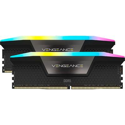 CORSAIR PC-Arbeitsspeicher "VENGEANCE RGB DDR5 Memory", schwarz, 2 x 16 GB, Arbeitsspeicher, RGB