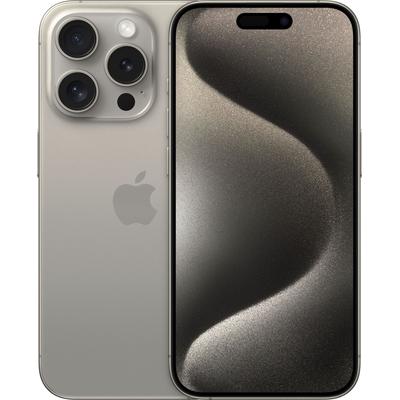 APPLE Smartphone "iPhone 15 Pro 256GB" Mobiltelefone silberfarben (natural titanium) iPhone Bestseller
