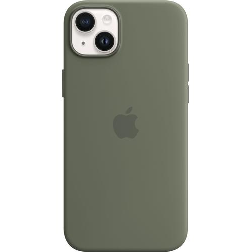 "APPLE Handyhülle ""iPhone 14 Plus Silikon Case mit MagSafe"" Hüllen Gr. iPhone 14 Plus, grün (oliv) Zubehör für Handys Smartphones"