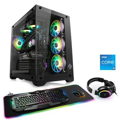 CSL Gaming-PC "Aqueon C55117 Advanced Edition", schwarz, Microsoft Windows 11 Home (64 Bit), 16 GB RAM 1000 GB SSD, Computer