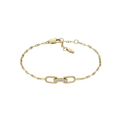 Armband FOSSIL "HERITAGE D-LINK, JF04525710", gold (gelbgoldfarben), Armbänder, Damen, Edelstahl Image