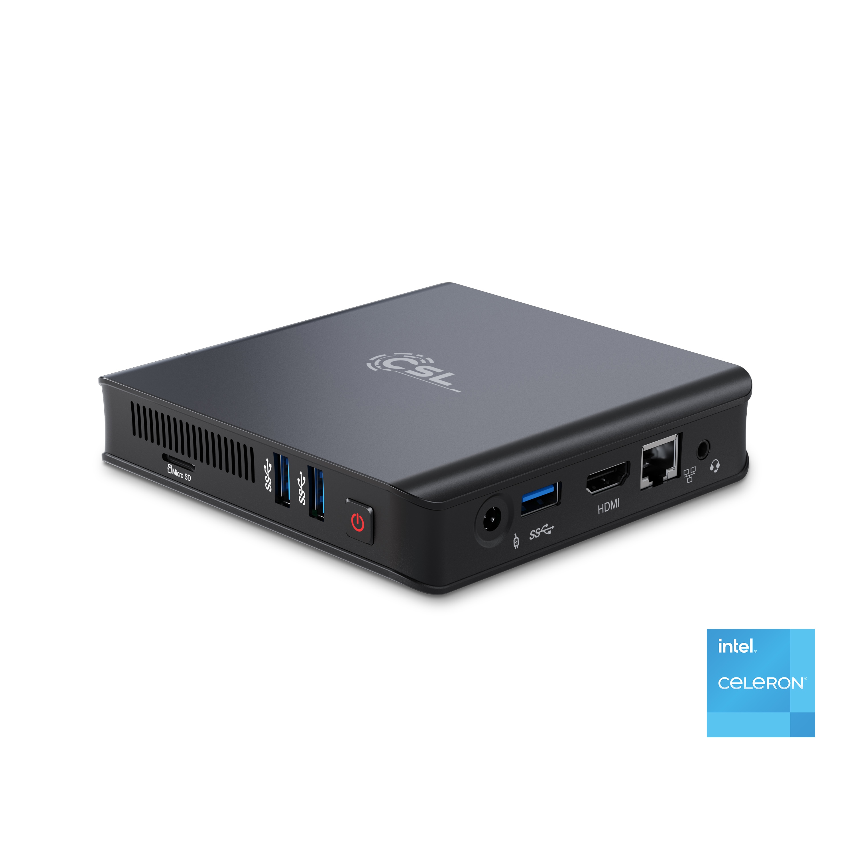 CSL Mini-PC "Narrow Box Ultra HD Compact v5", schwarz, Microsoft Windows 11 Pro (64 Bit), 4 GB RAM 512 GB SSD, Desktop-PCs Image