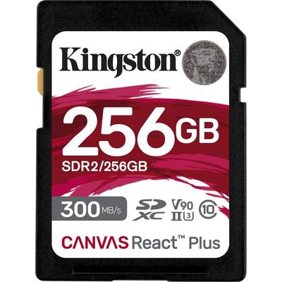 KINGSTON Speicherkarte "Canvas React Plus SD 256GB", schwarz, 256 GB, Speicherkarten
